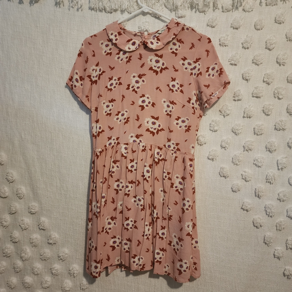 Forever 21 Retro Pink Floral Dress